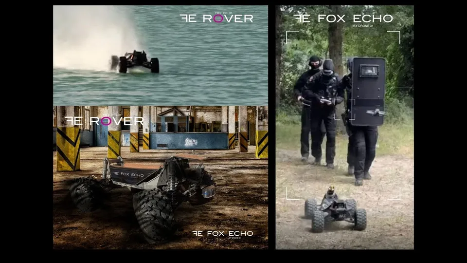 FE_ROVER sur l'eau, en site industriel et en appui d'une colonne d'intervention
